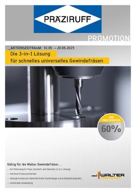 WALTER Gewindefräser TC645 Promotion